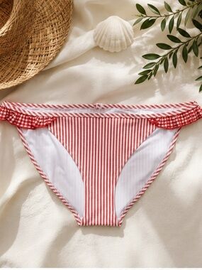 NWT Aerie Seersucker Ruffle Bikini Bottom
